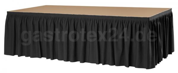 bühnen-skirting mit plisseefalte in farbe schwarz